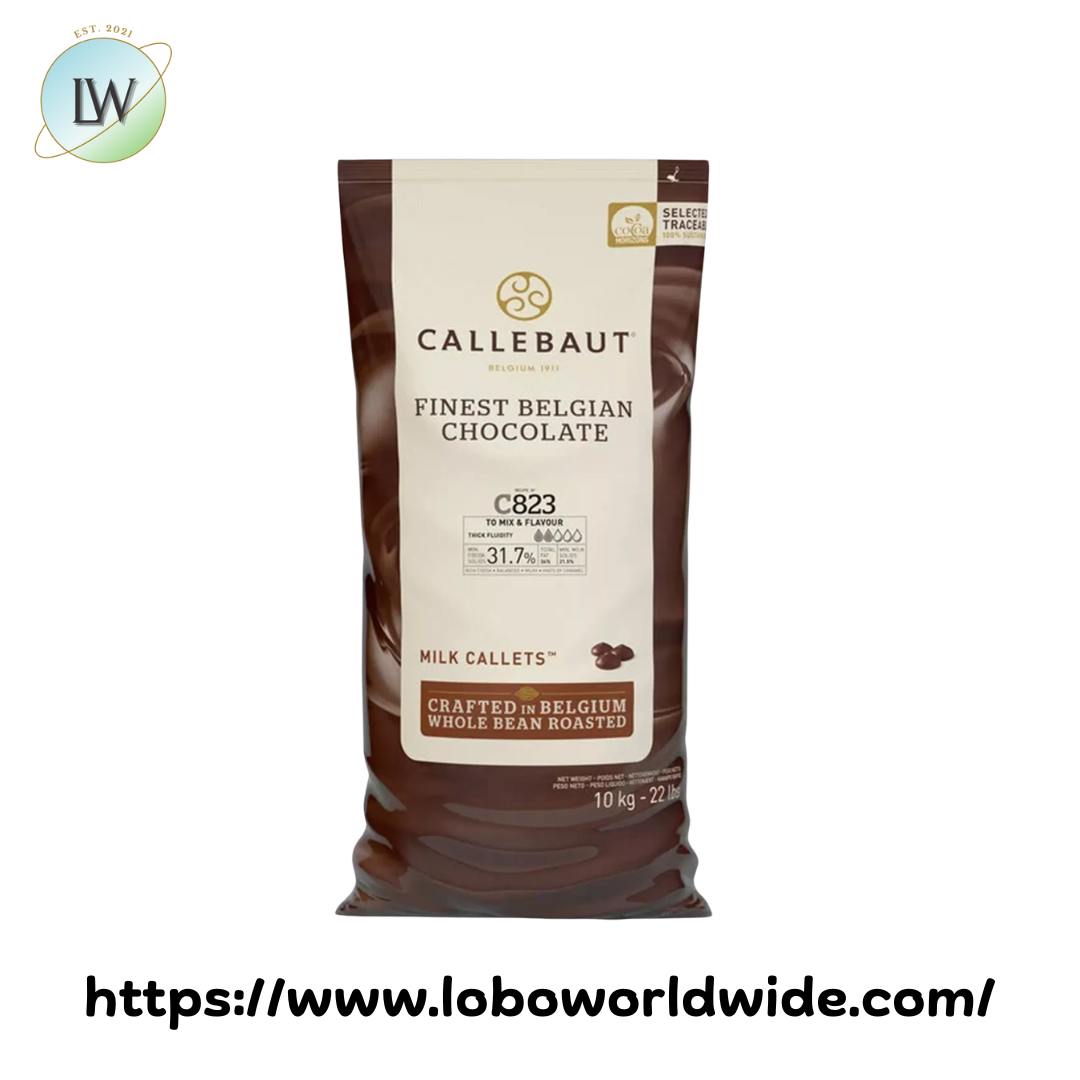 Callebaut Recipe C823 Milk Chocolate Calletsª 22 lb.