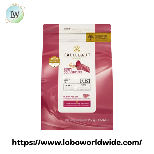 Callebaut RB1 Ruby Couverture Callets™ 5.5 lb.
