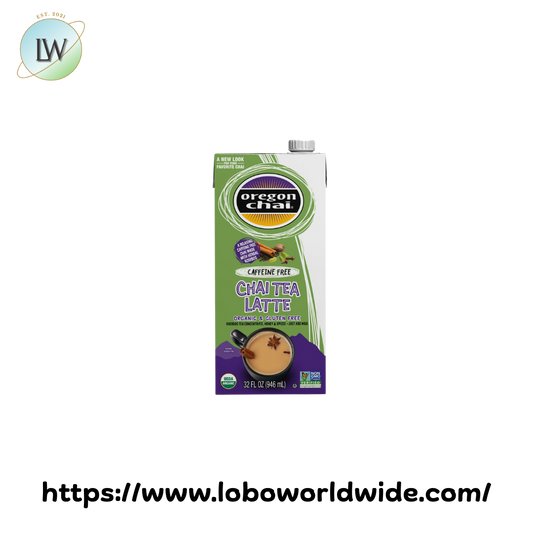 Oregon Chai Organic Caffeine Free Chai Tea Latte 1:1 Concentrate 32 fl. oz.