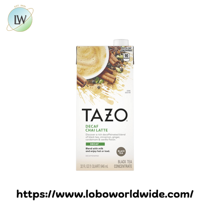 Tazo 32 fl. oz. Decaf Chai Tea Latte 1:1 Concentrate