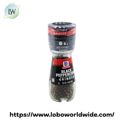 McCormick Black Peppercorn Grinder 1.24 oz. - 6/Pack