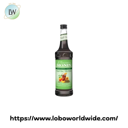 Monin 750 mL Peach Tea 7:1 Concentrate