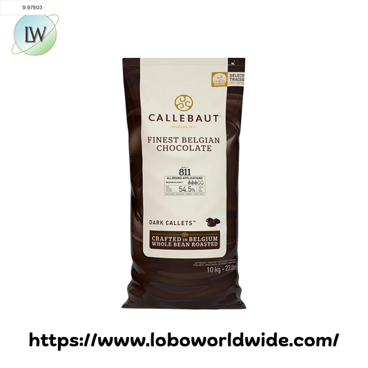 Callebaut Recipe 811 Dark Chocolate Calletsª 22 lb.