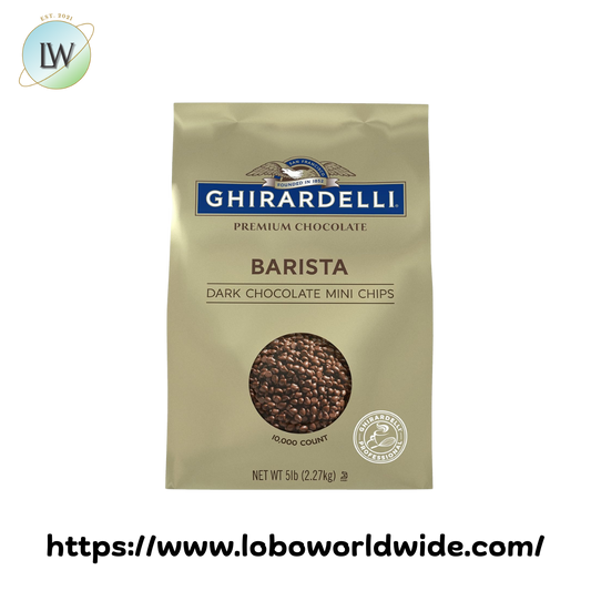 Ghirardelli Barista Dark Chocolate Baking Chips, 10M, 5 lb., 2/Case