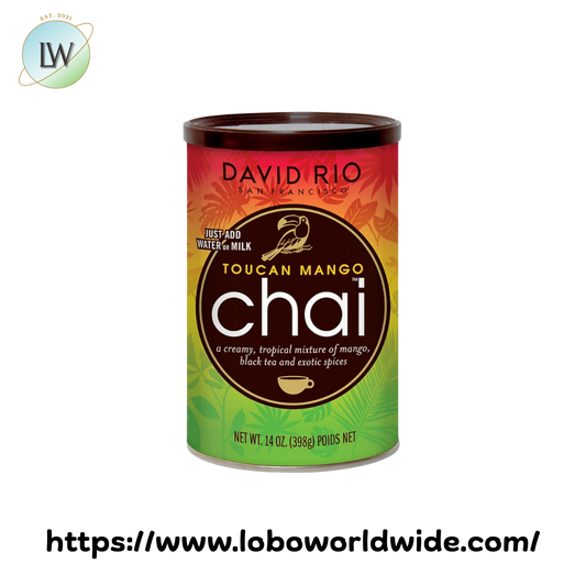 David Rio Toucan Mango Chai Tea Latte Mix 14 oz.