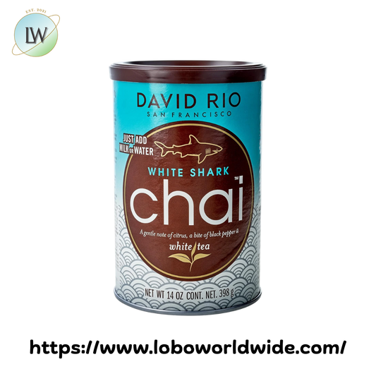 David Rio White Shark Chai Tea Latte Mix 14 oz.