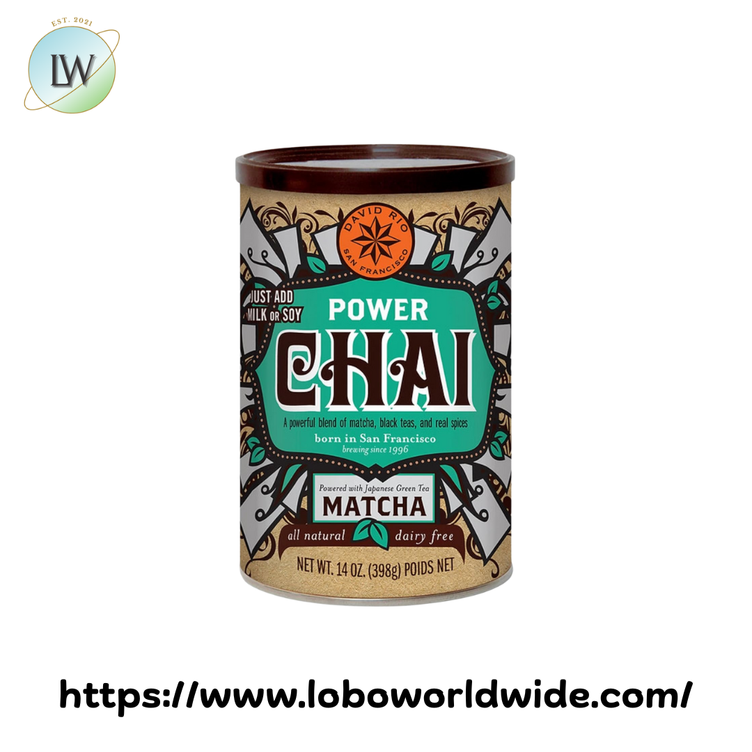 David Rio Power Chai Tea Latte with Matcha Mix 14 oz.