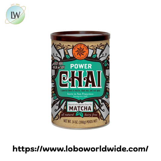 David Rio Power Chai Tea Latte with Matcha Mix 14 oz.