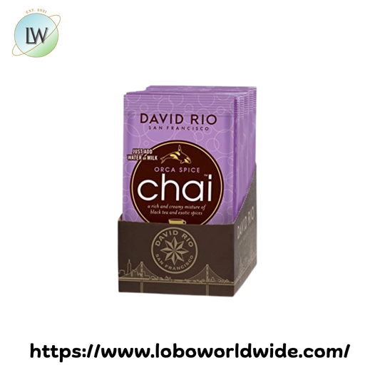 David Rio Orca Spice Sugar-Free Chai Tea Latte Single Serve Packets - 12/Box