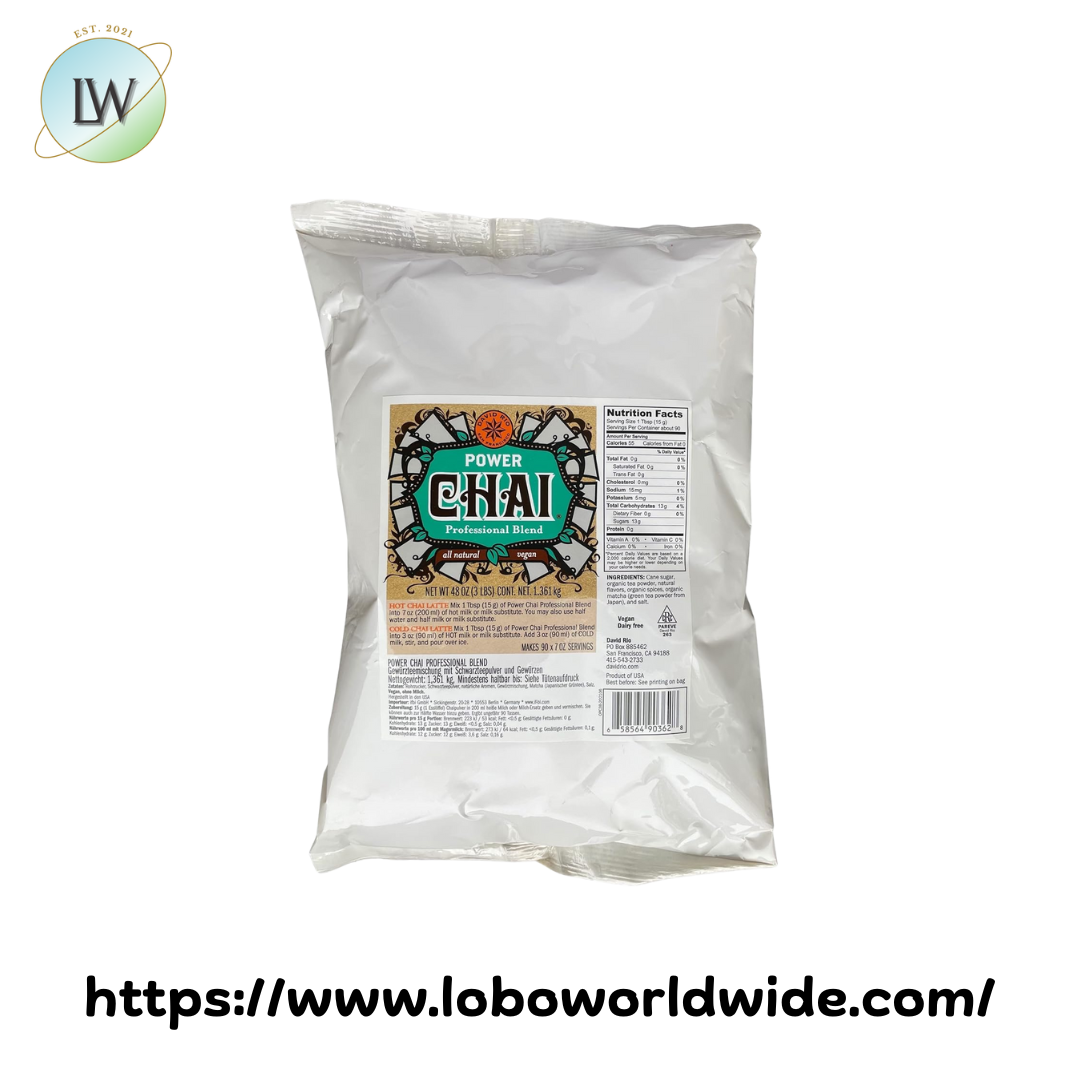 David Rio Power Chai Tea Latte with Matcha Mix 3 lb.