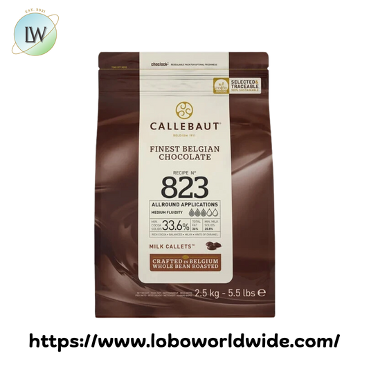 Callebaut Recipe 823 Milk Chocolate Calletsª 5.5 lb.