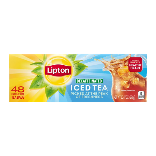 Lipton Black tea Family Decaf Iced Tea Bags, 48 ct