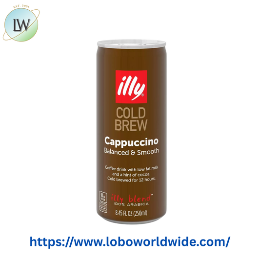 illy Cold Brew Latte Cappuccino 8.45 fl. oz. - 12/Case