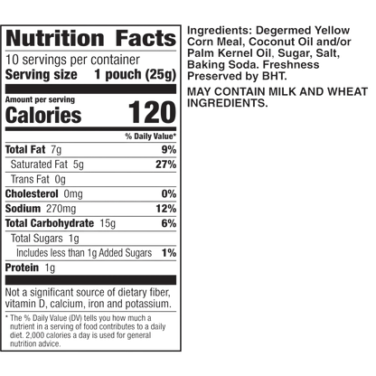 Bugles Crispy Corn Snacks, Original Flavor, Snack Bag, 8.75 oz 10 Bags