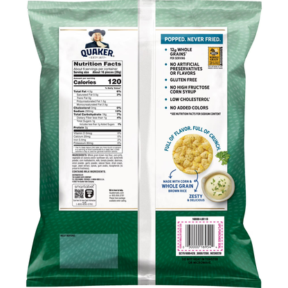 (6 pack) Quaker Rice Crisps, Buttermilk Ranch, 6.06 Oz.