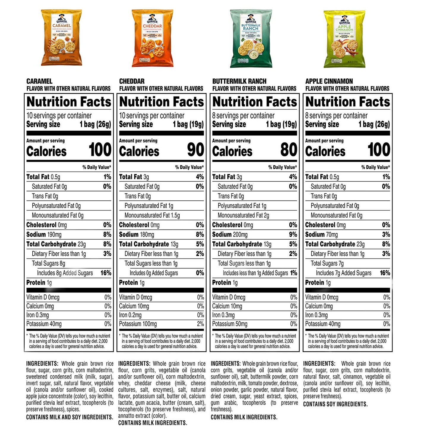 Quaker Rice Crisps Variety Pack 36 pk.