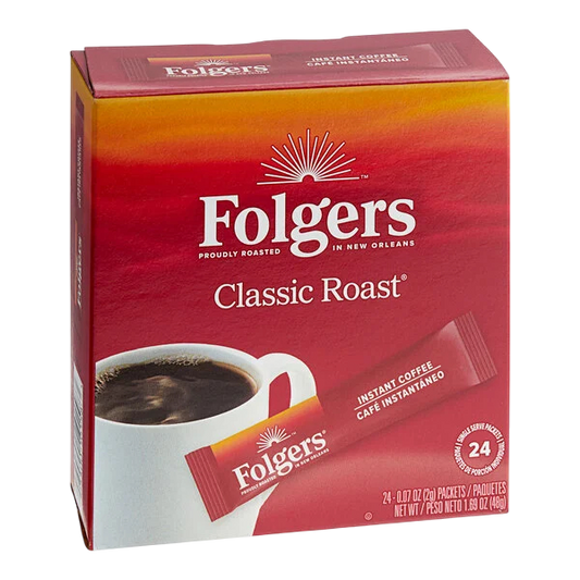 Folgers Classic Roast Instant Coffee Packets - 192/Case