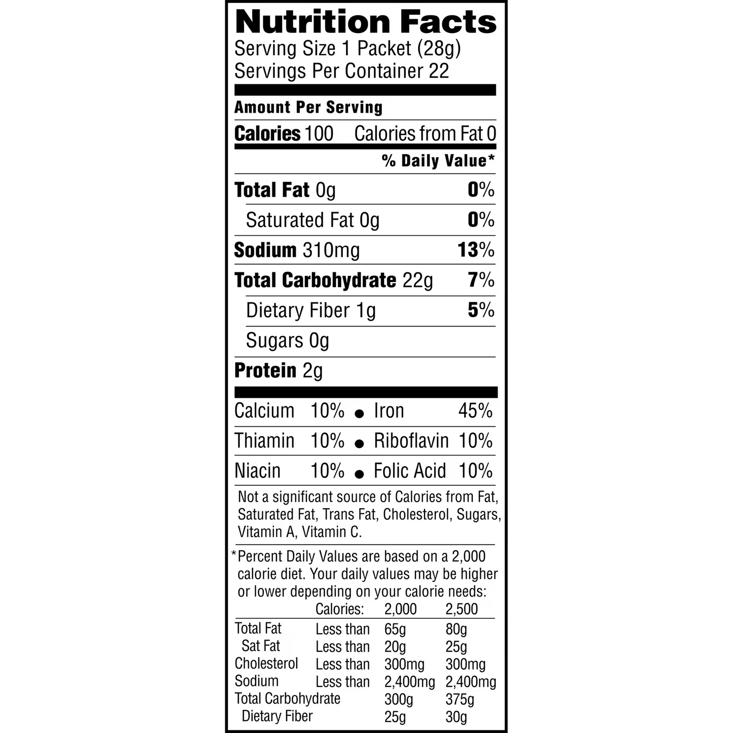 Quaker Instant Grits Original, 0.98 oz 22 Count