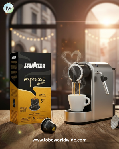 Lavazza Leggero Lungo Single Serve Capsules Compatible with Nespresso* Original Machines - 10/Box
