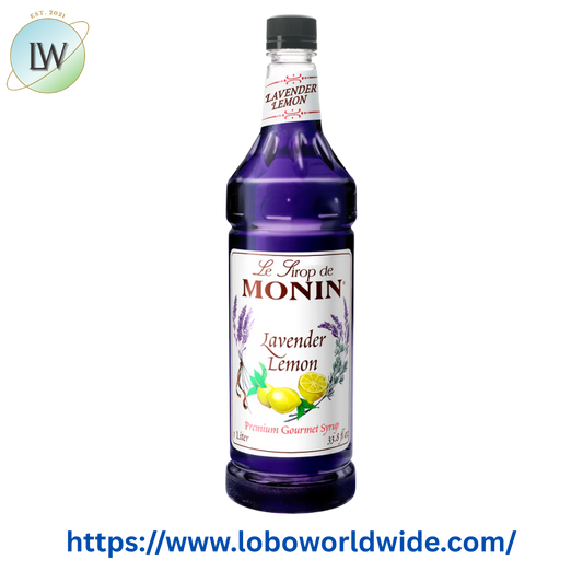 Monin Premium Lavender Lemon Flavoring Syrup 1 Liter