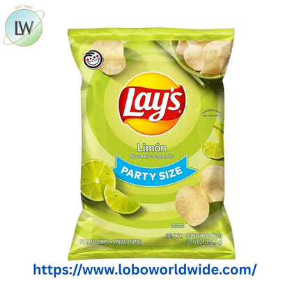 Lay's Limon Flavored Potato Chips, Party Size, 12.5 Ounce Bag