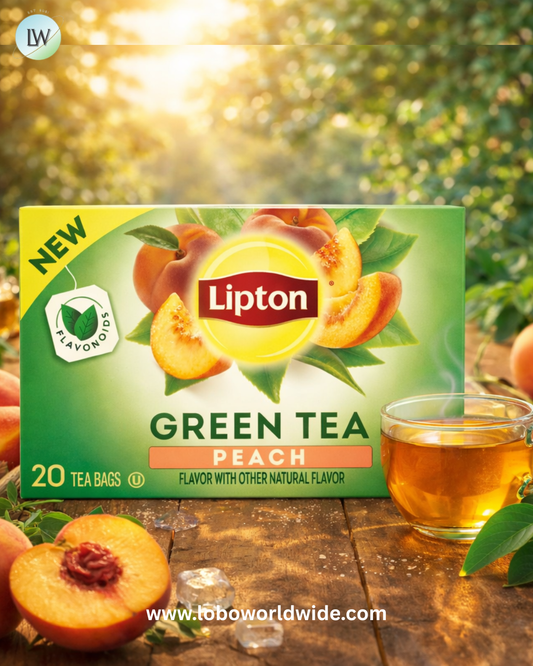 Lipton Peach Green Tea Bags, 20 Tea Bags