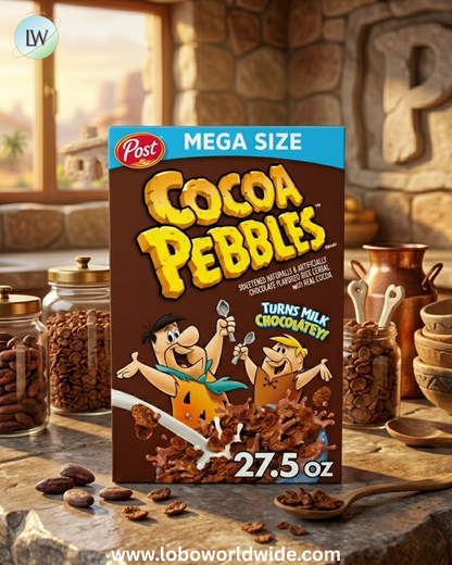 Post Cocoa PEBBLES Breakfast Cereal, Gluten Free & Chocolatey