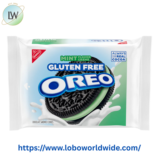 OREO Gluten Free Mint Creme Chocolate Sandwich Cookies, Gluten Free Cookies, 12.47 oz
