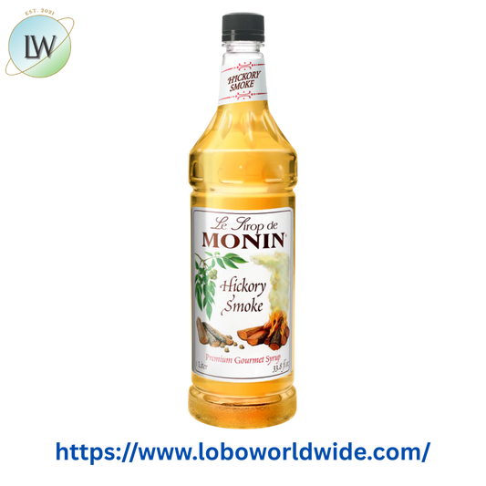 Monin Premium Hickory Smoke Flavoring Syrup 1 Liter