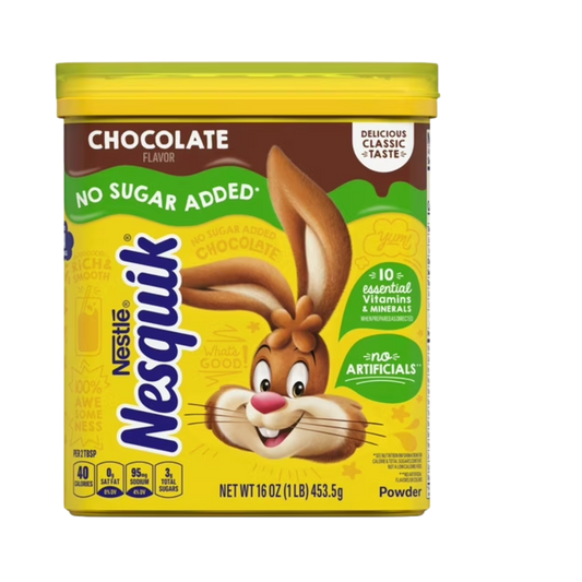 Nestle Nesquik No Sugar Added Chocolate Instant Stir In Powder Mix, 16 oz