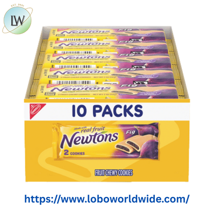 Newtons Soft & Fruit Chewy Fig Cookies, (Fig Bars), 10 Snack Packs (2 Cookies Per Pack)