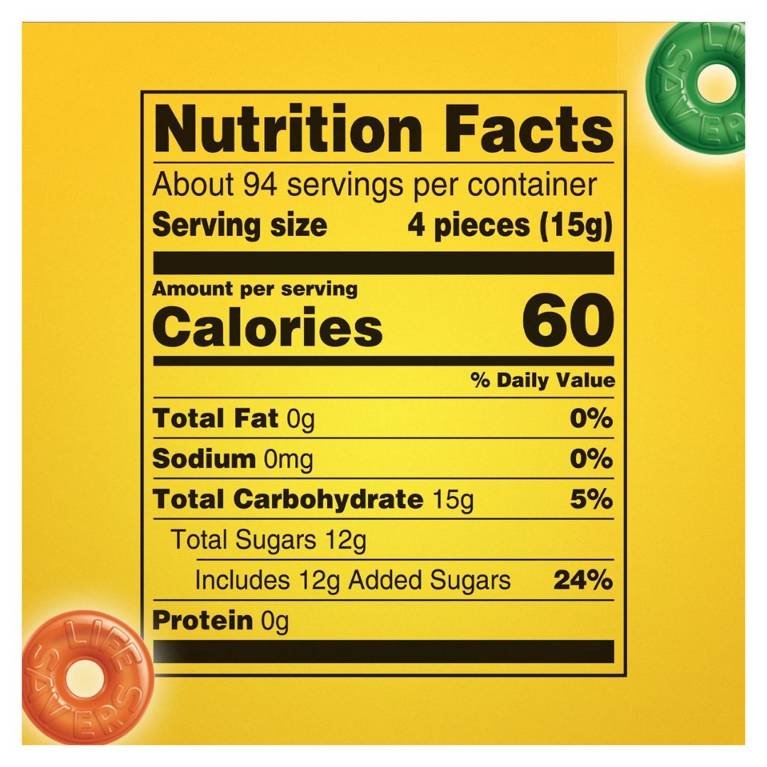 LIFE SAVERS Hard Candy, 5 Flavors Fruit Candy, Party Size, 50 oz Bag