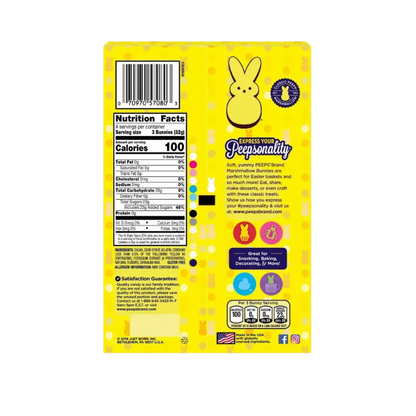 Peeps Marshmallow Candy Bunnies - Yellow: 12-Piece Pack