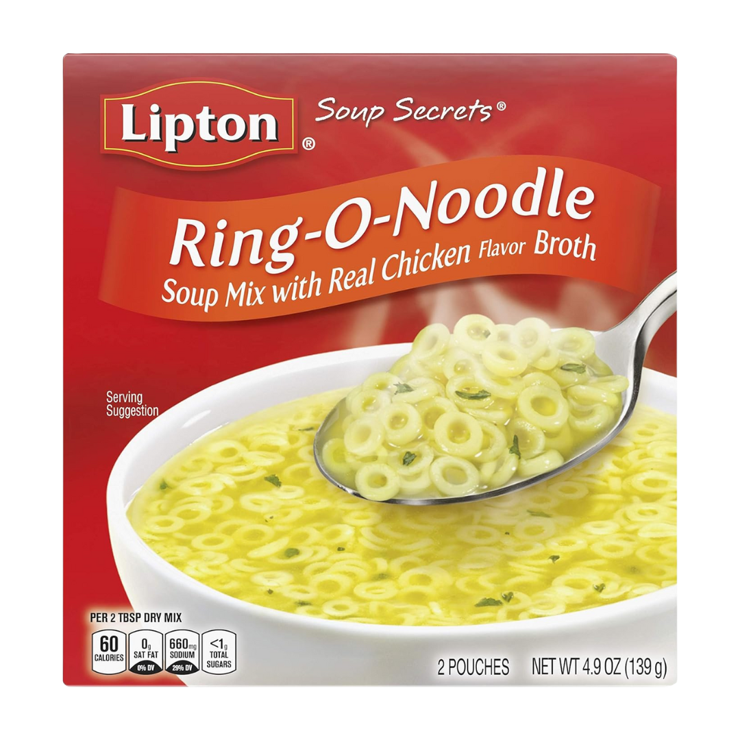 Lipton Instant Soup Mix, Ring-O-Noodle 4.9 oz, (12 Pack)