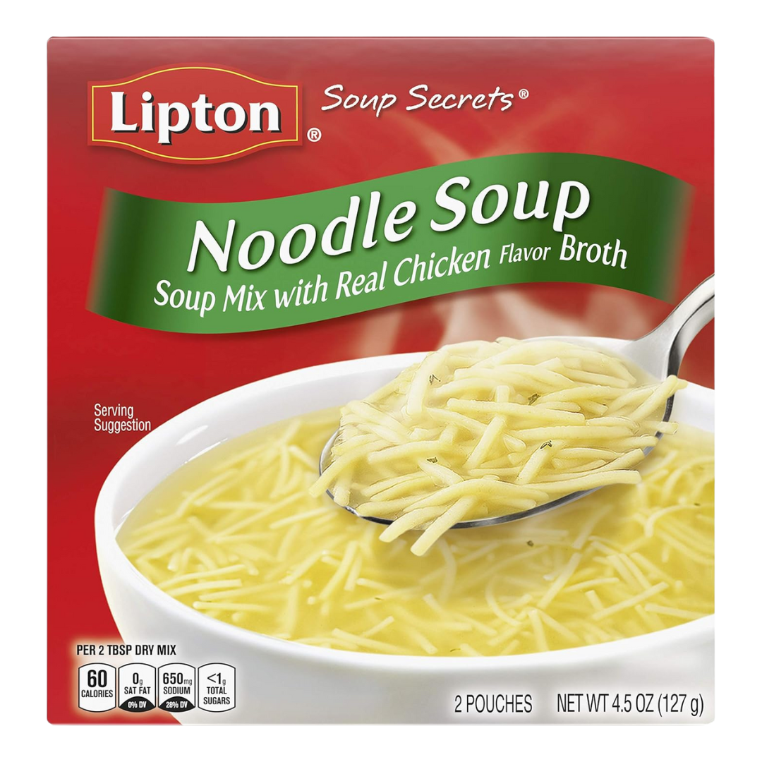 Lipton Instant Soup Mix Made With Real Chicken Broth Flavor 4.5 oz, (12 Pack)