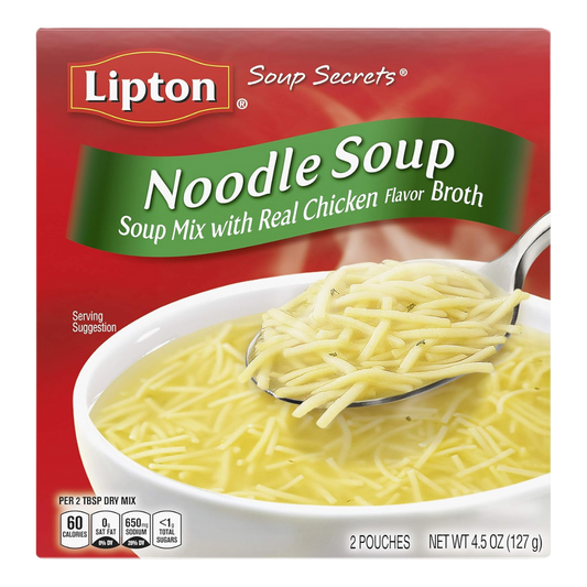Lipton Instant Soup Mix Made With Real Chicken Broth Flavor 4.5 oz, (12 Pack)