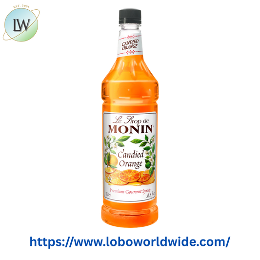 Monin Premium Candied Orange Flavoring / Fruit Syrup 1 Liter