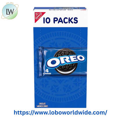 OREO Chocolate Sandwich Cookies, 10 Snack Packs (4 Cookies Per Pack)
