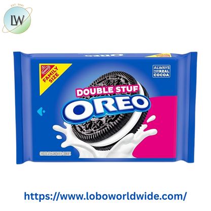 OREO Double Stuf Chocolate Sandwich Cookies, Family Size, 18.71 oz