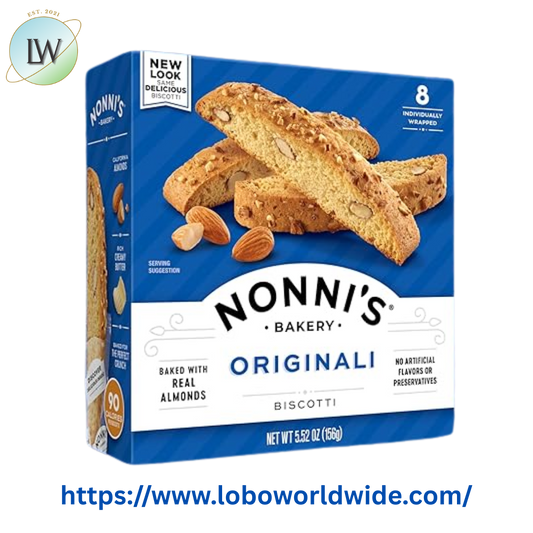 Nonni's, Originali Biscotti, Almond Cookie, 5.52 oz (156g), 8 Ct, Individually Wrapped & Ready to Eat