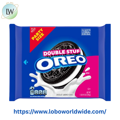OREO Double Stuf Chocolate Sandwich Cookies, Party Size, 24.95 oz