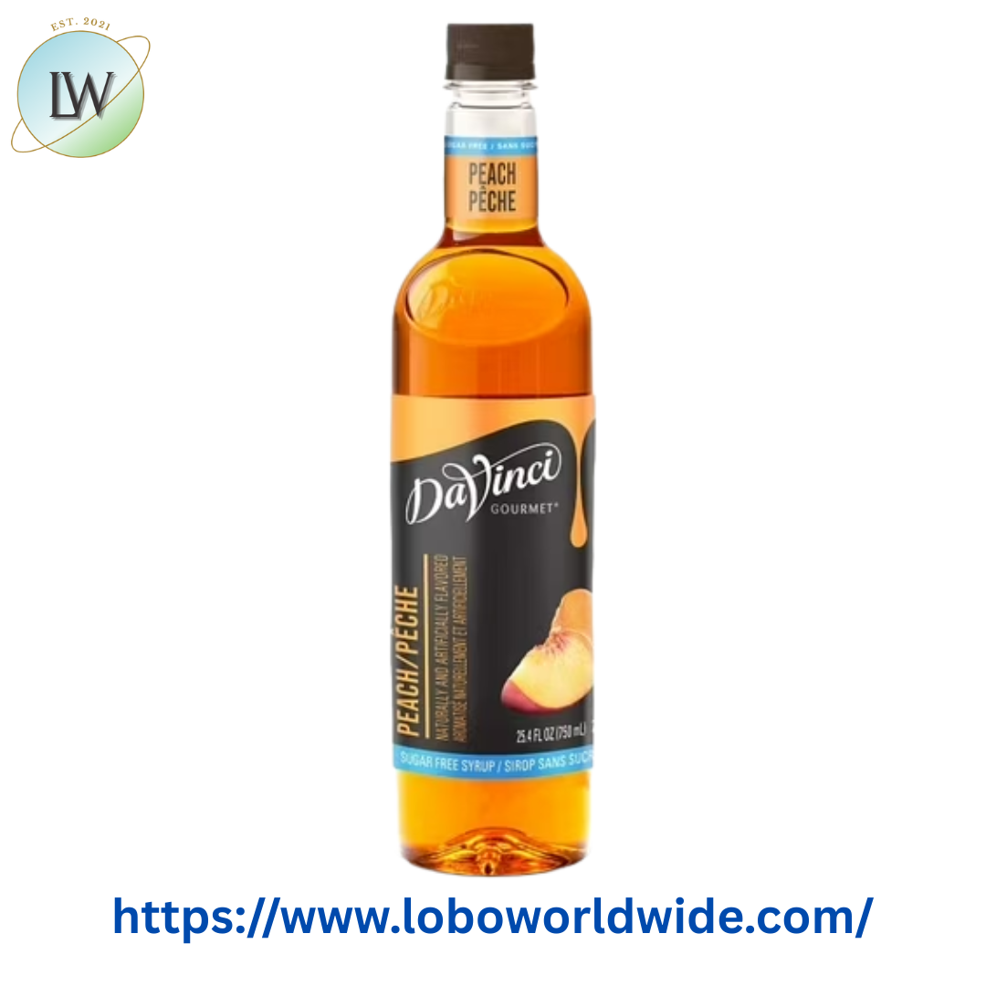 DaVinci Gourmet Sugar Free Peach Flavoring Fruit Syrup 750 mL