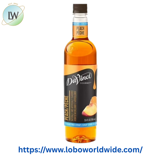 DaVinci Gourmet Sugar Free Peach Flavoring Fruit Syrup 750 mL