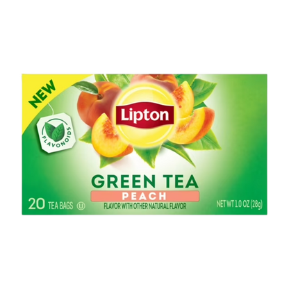 Lipton Peach Green Tea Bags, 20 Tea Bags