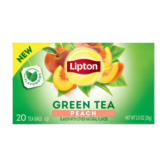 Lipton Peach Green Tea Bags, 20 Tea Bags