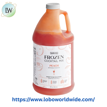 Narvon Peach Frozen Cocktail Mix Concentrate 1/2 Gallon