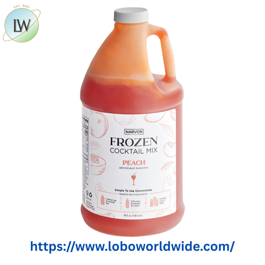 Narvon Peach Frozen Cocktail Mix Concentrate 1/2 Gallon