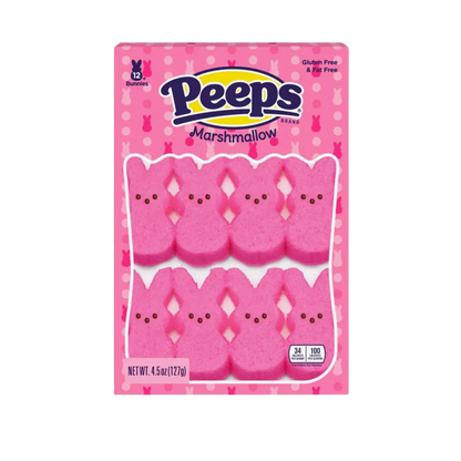 Peeps Marshmallow Candy Bunnies - Pink: 12-Piece Pack