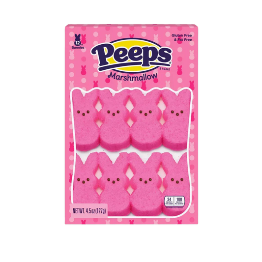 Peeps Marshmallow Candy Bunnies - Pink: 12-Piece Pack