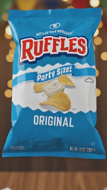 Ruffles Original Flavor Potato Snack Chips,Party Size, 13 Ounce Bag